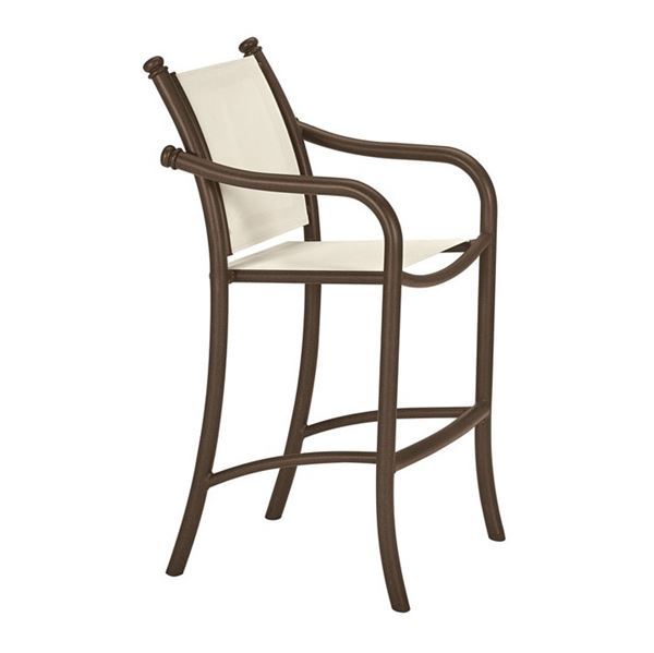 Tropitone La Scala Relaxed Sling Bar Stool with Aluminum Frame