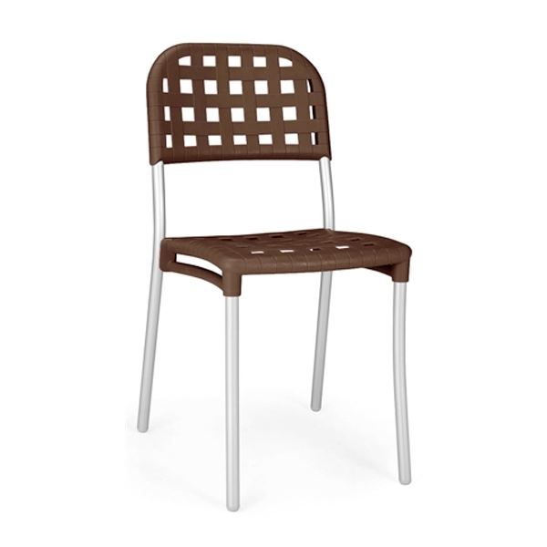 Picture of Alaska Cafe Stackable Chair Coated Aluminium and Matt Resin, 6 lbs.
