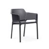 Net Stacking Fiberglass Reinforced Plastic Resin Armchair