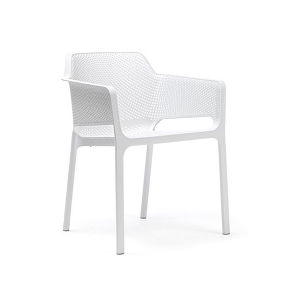 Net Stacking Fiberglass Reinforced Plastic Resin Armchair