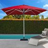 10 ft. Square Premium Center Post Umbrella with Marine Grade Fabric