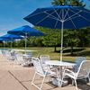 11 Foot Octagonal Fiberglass Market Umbrella with Marine Grade Fabric with Crank Lift