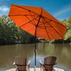 7.5 Foot Octagonal Fiberglass Market Umbrella with Auto Tilt and Crank