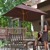 7.5 Foot Square Fiberglass Market Umbrella with Marine Grade Fabric and Crank Lift System