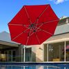 Aurora 11 ft. Octagonal Aluminum Cantilever with Marine Grade Fabric