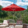 Frankford 11 Foot Octagonal Aluminum Market Umbrella with Marine Grade Fabric