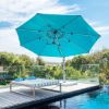 Frankford 13 Foot Octagonal Aluminum Cantilever Umbrella with Marine Grade Fabric