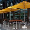  Frankford 7.5 Foot Square Aluminum Market Umbrella with Marine Grade Fabric