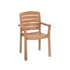 Acadia Classic Plastic Resin Stacking Armchair - Teakwood