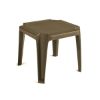 Miami 17 Inch Square Low Stacking Table Plastic Resin - Bronze