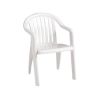 Miami Lowback Plastic Resin Stacking Armchair - White