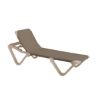 Nautical Plastic Resin Sling Stackable Chaise Lounge