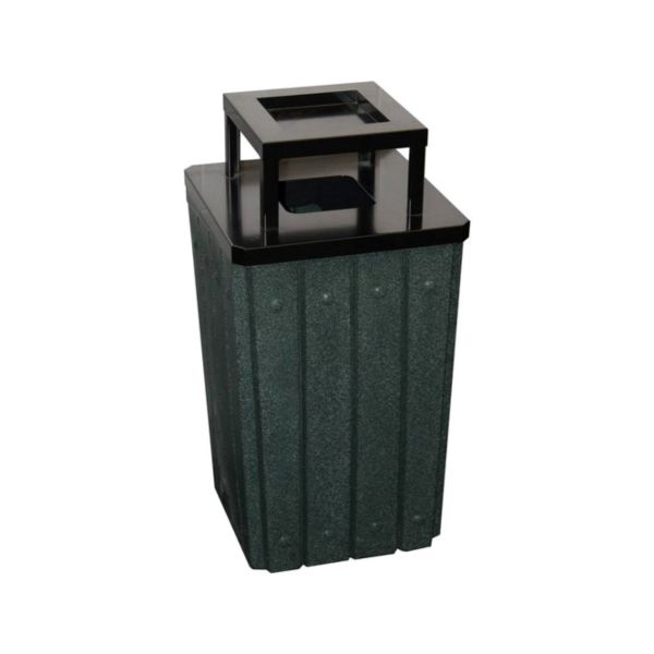 32 Gallon Pool Deck Trash Can Steel Ash-top & Liner