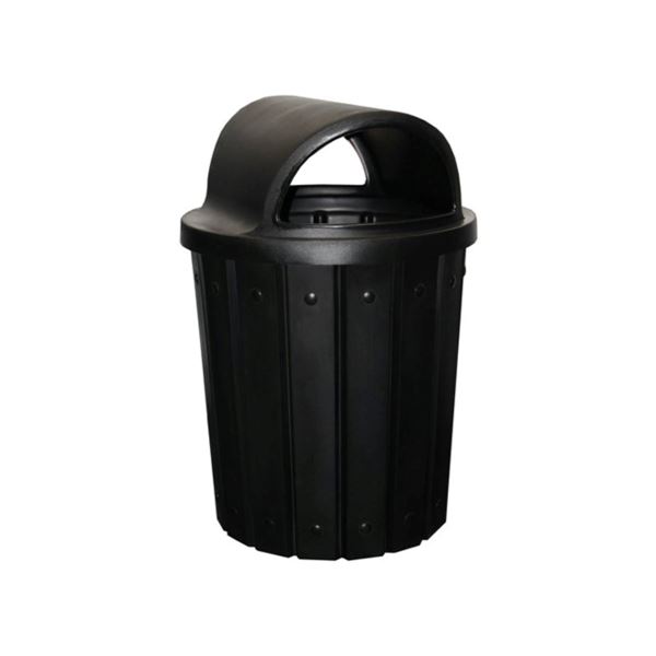 42 Gallon Pool Deck Trash Can with 2 Way Open Lid & Liner