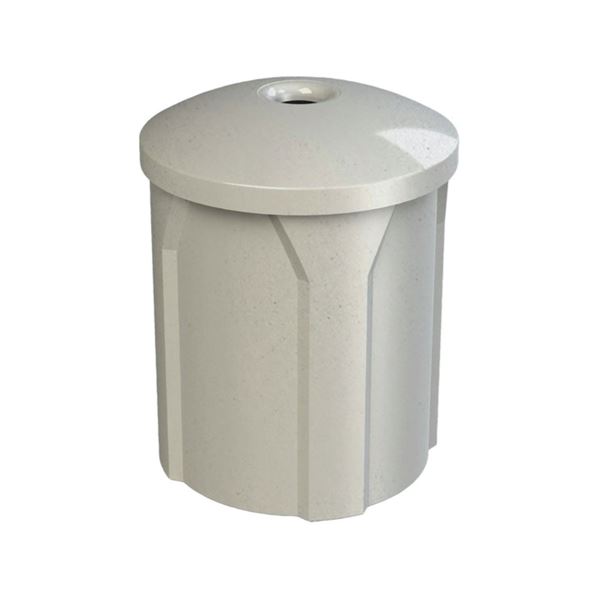 42 Gallon Pool Deck Trash Can with Mushroom Lid & Liner