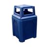 52 Gallon Square Pool Deck Trash Can with 4-way Top