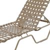 St. Maarten Extended Bed Chaise Lounge Vinyl Crossweave Straps with Aluminum Frame