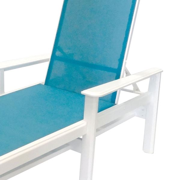 Hampton Chaise Lounge Fabric Sling with Marine Grade Polymer Frame