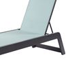 Malibu Armless Chaise Lounge Fabric Sling with Marine Grade Polymer Stackable Frame