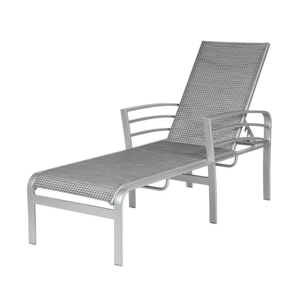 Skyway Chaise Lounge with Arms Fabric Sling with Aluminum Frame