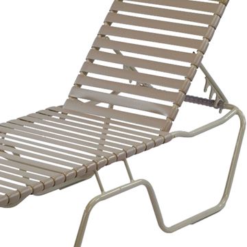 Commercial Vinyl Strap Chaise Lounges Hotel Pool Furniture Aluminum ...