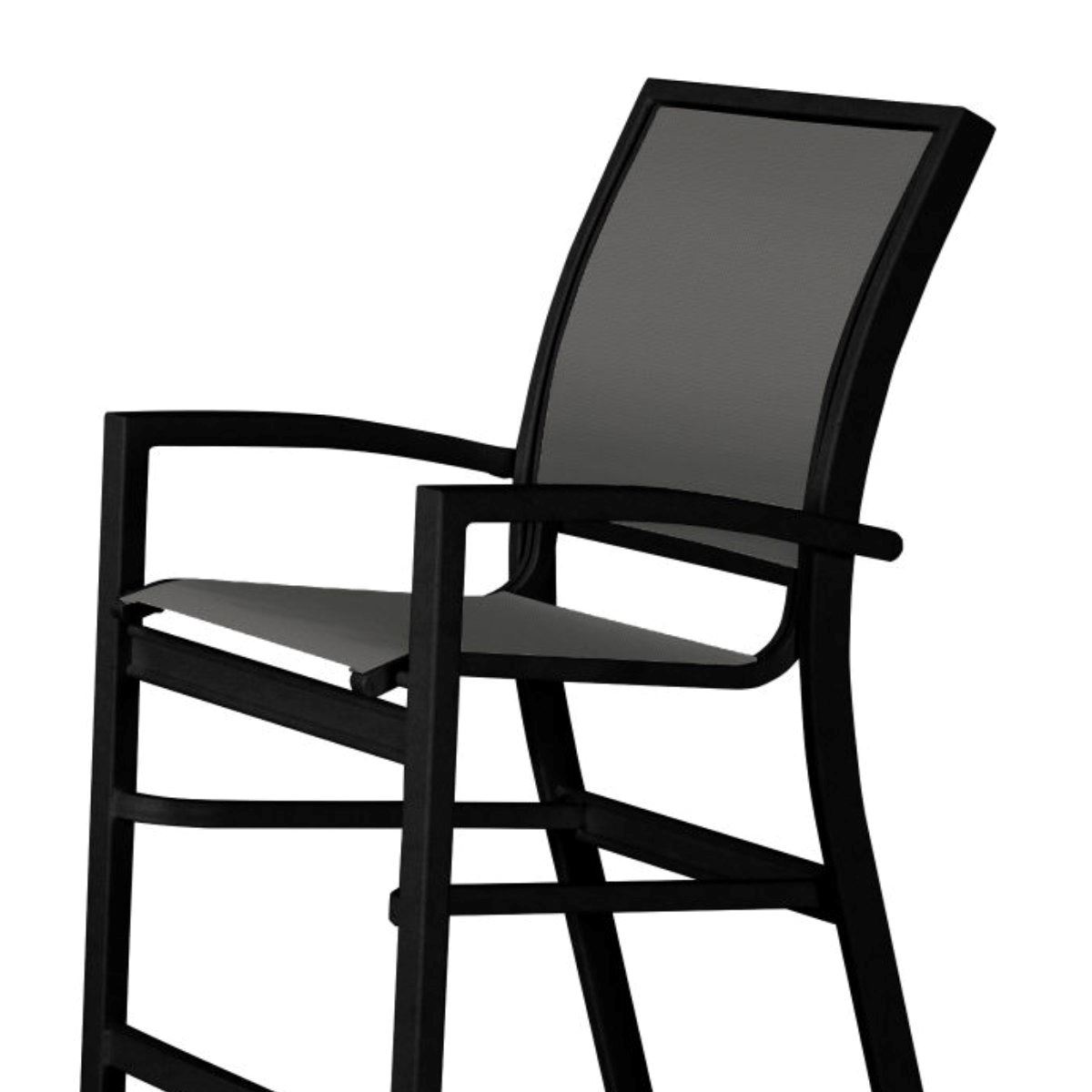 Kendall Sling Stacking Bar Height Stacking Café Chair with Aluminum ...