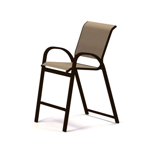 Telescope Aruba Counter Height Cafe Chair Fabric Sling with Aluminum Frame
