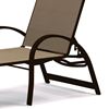 Telescope Aruba Lay Flat Chaise Lounge Fabric Sling with Aluminum Frame