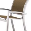 Telescope Kendall Sling Stacking Arm Chair with Aluminum Frame