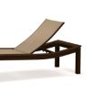 Telescope Bazza Armless Chaise Lounge Fabric Sling with Aluminum Frame
