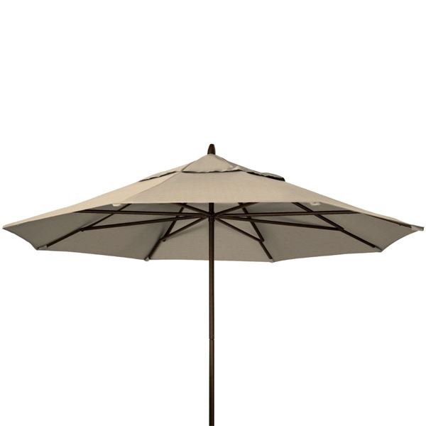 Telescope Casual 11' Powdered Aluminum Commercial Market Umbrella