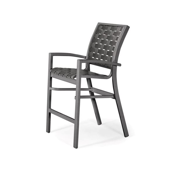 Telescope Kendall Cross Weave Strap Stacking Balcony Height Stacking Cafe Chair