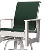 Telescope Leeward Bar Height Swivel Arm Chair Fabric Sling with Marine Grade Polymer Frame