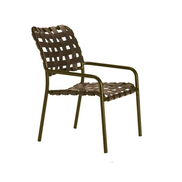 Tropitone Kahana Cross Strap Dining Chair for Pool Deck and Patios