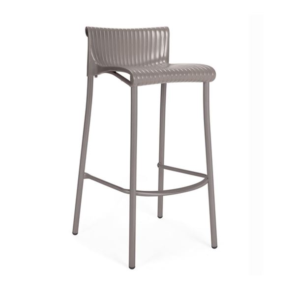 Duca Plastic Resin Bar Stool with Aluminum Frame