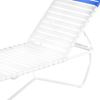 Quick Ship Pool Furniture, St. Lucia Chaise Lounge Vinyl Strap With Aluminum Frame, All White
