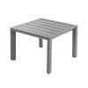 20” Square Sunset Aluminum Low Side Table - Platinum Gray
