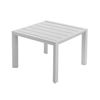 20” Square Sunset Aluminum Low Side Table - White