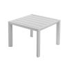 20” Square Sunset Aluminum Low Side Table - White