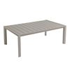 24” x 40" Sunset Aluminum Cocktail Table, 21 lbs. - Platinum Gray