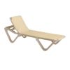 Nautical Plastic Resin Sling Stackable Chaise Lounge