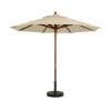 7 Foot Market Umbrella Octagon with Two-Piece Wood Pole - Khaki