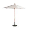 7 Foot Market Umbrella Octagon with Two-Piece Wood Pole - White