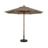 7 Foot Market Umbrella Octagon with Two-Piece Wood Pole - Taupe