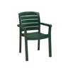 Acadia Classic Plastic Resin Stacking Armchair - Amazon Green