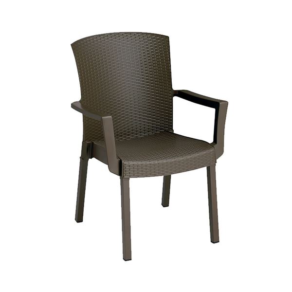 Havana Classic Plastic Resin Stackable Armchair - Bronze