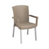 Havana Classic Plastic Resin Stackable Armchair - Taupe