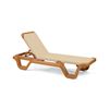 Marina Plastic Resin Sling Stackable Chaise Lounge - Khaki