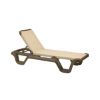 Marina Plastic Resin Sling Stackable Chaise Lounge - Khaki