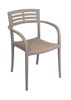 Vogue Stacking Arm Chair, Air Modeled Plastic, 10 Lbs.